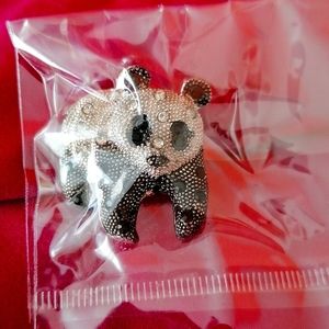 Luxury Brooch Crystal "Panda" (Rhinestones)